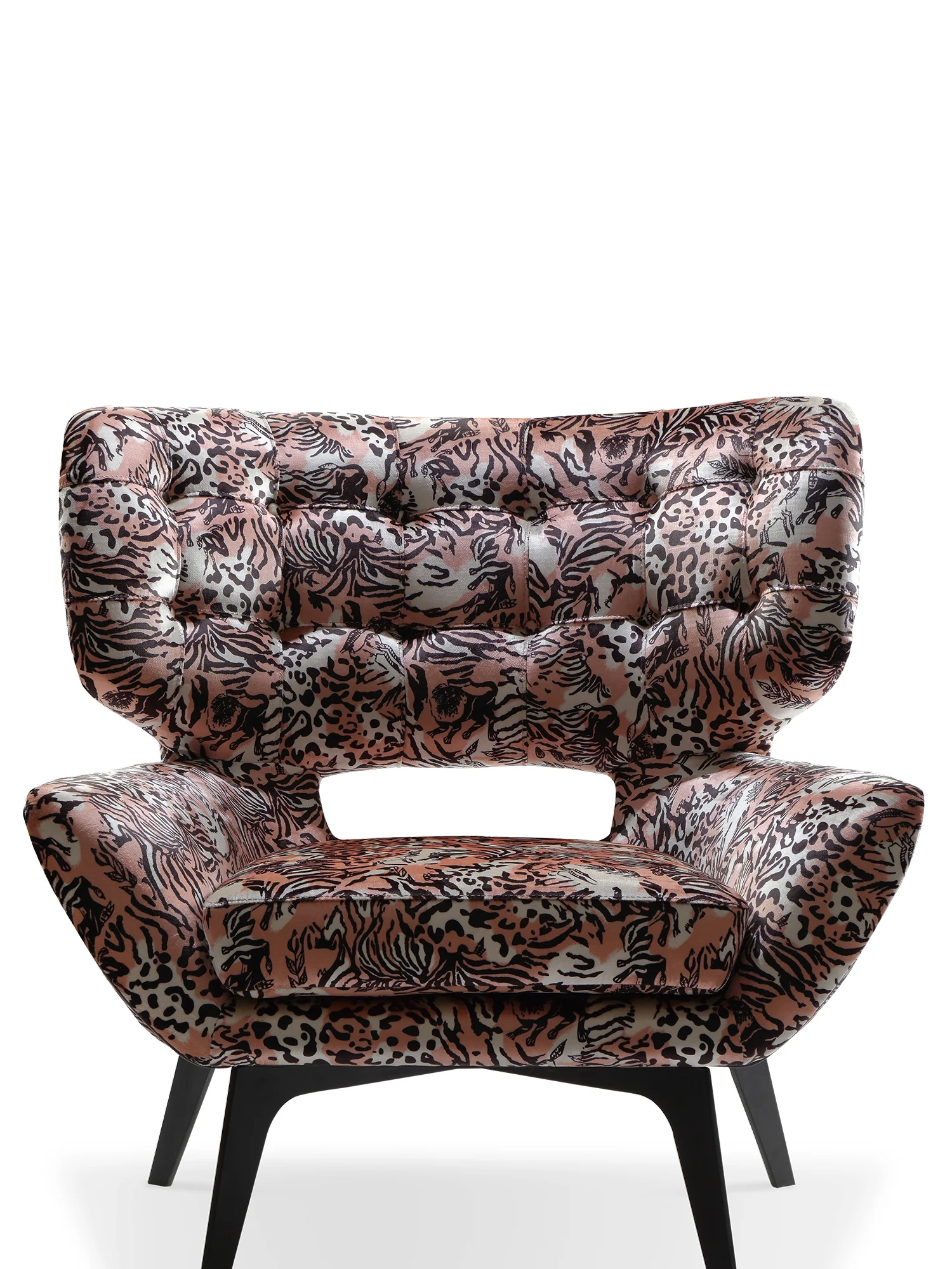 

Wild leopard print lounge chair art