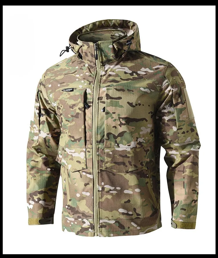 Men's Softshell Jacket Pants Set Waterproof Windproof Outdoor Training Wear Resistant Spring Autumn Casual Jogger Work Suit