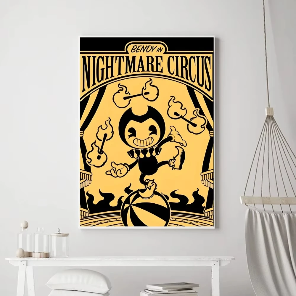 B-Bendy The I-Ink MachineE Poster Prints Poster Wall Painting Bedroom Living Room Wall Bar Restaurant Sticker Large