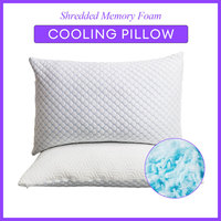 Cooling Pillow Memory Foam Pillows with Zipper Adjustable Firmness for Sleeping Cold Pillow (Two Sides Design)