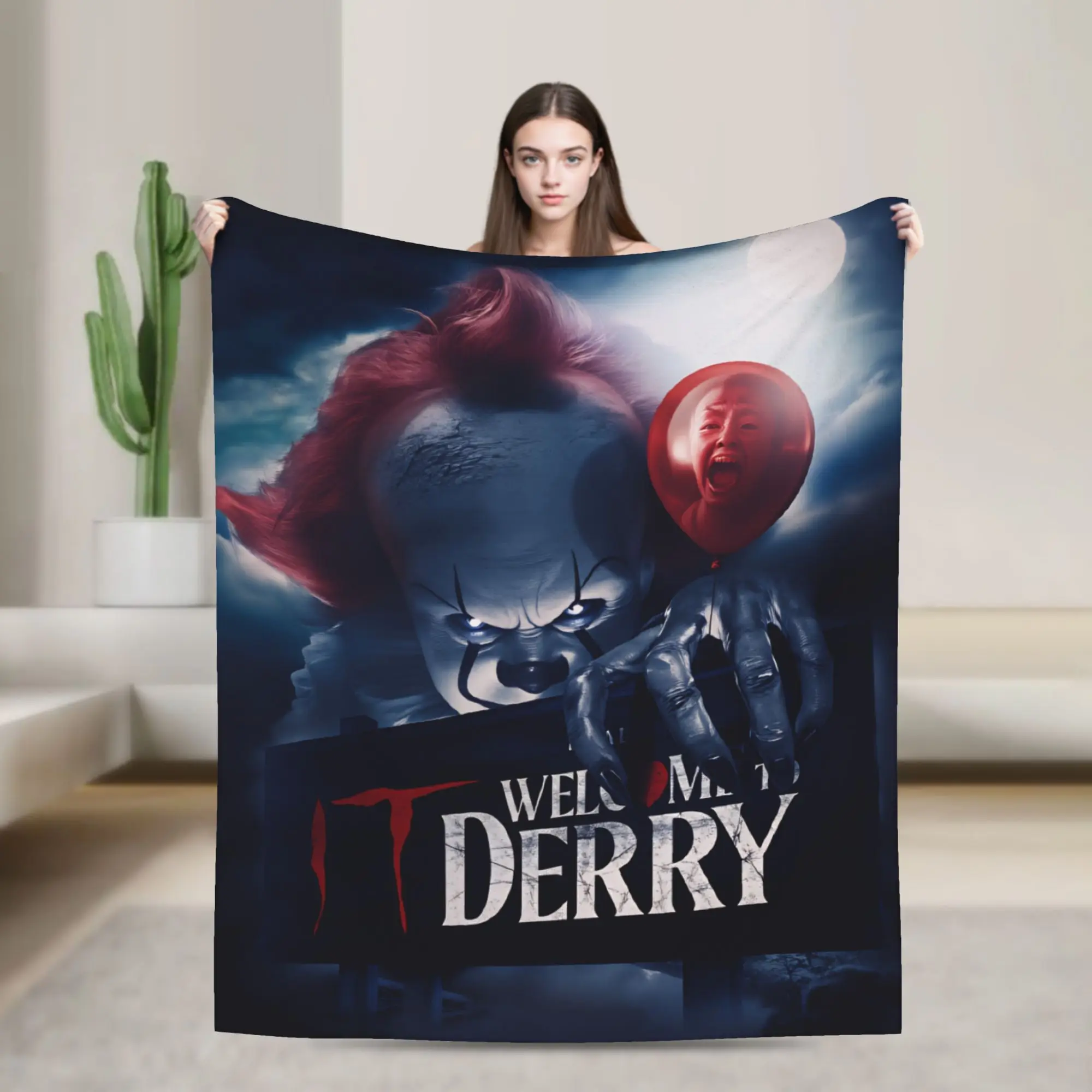 تكنولوجيا المعلومات مرحبا بكم في ديري 2025 بطانية جودة لينة الفراش الدافئ يلقي الشتاء طائرة السفر الأريكة كرسي مفرش مضحك