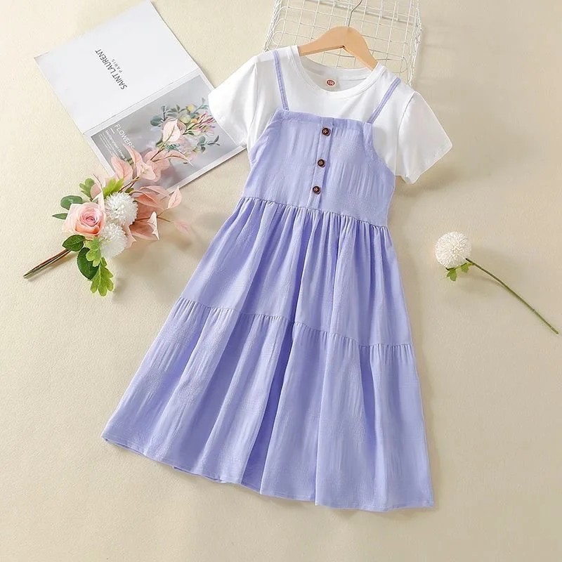 Baby Girls Dress 2024 Summer New Fashion Elegant Princess Dresses For Girls Birthday Gift Children Clothing 4 5 6 7 8 9 10 Years