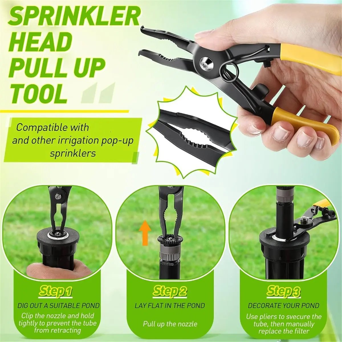 5Pack Shut Off Nozzles for Hunter PS Ultra Heads with Sprinkler Shut Off Caps with Pull Up Tool for 1800