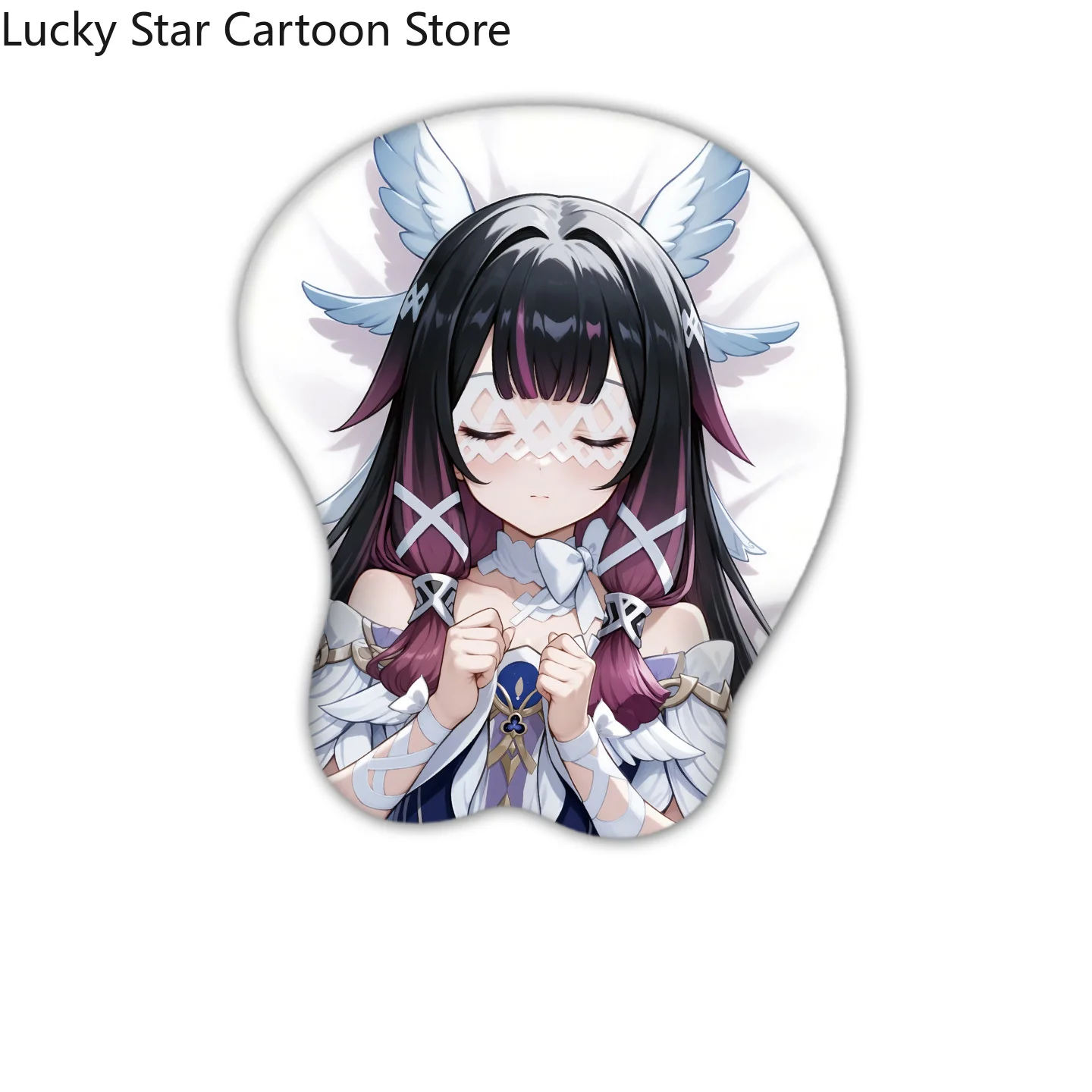 Game Genshin Impact Columbina Cartoon 3D Soft Silica Gel Mouse Pad Wrist Rest Keyboard Cosplay Desktop Playmat Gift Halloween