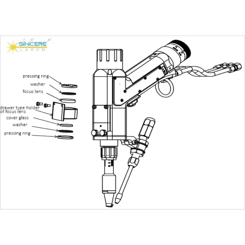 

Steedu Raytools BW101-GS 4 in 1 Functions of 1500W 2000W 3000w Fiber Welding Head Welding for Handheld Welding Machine