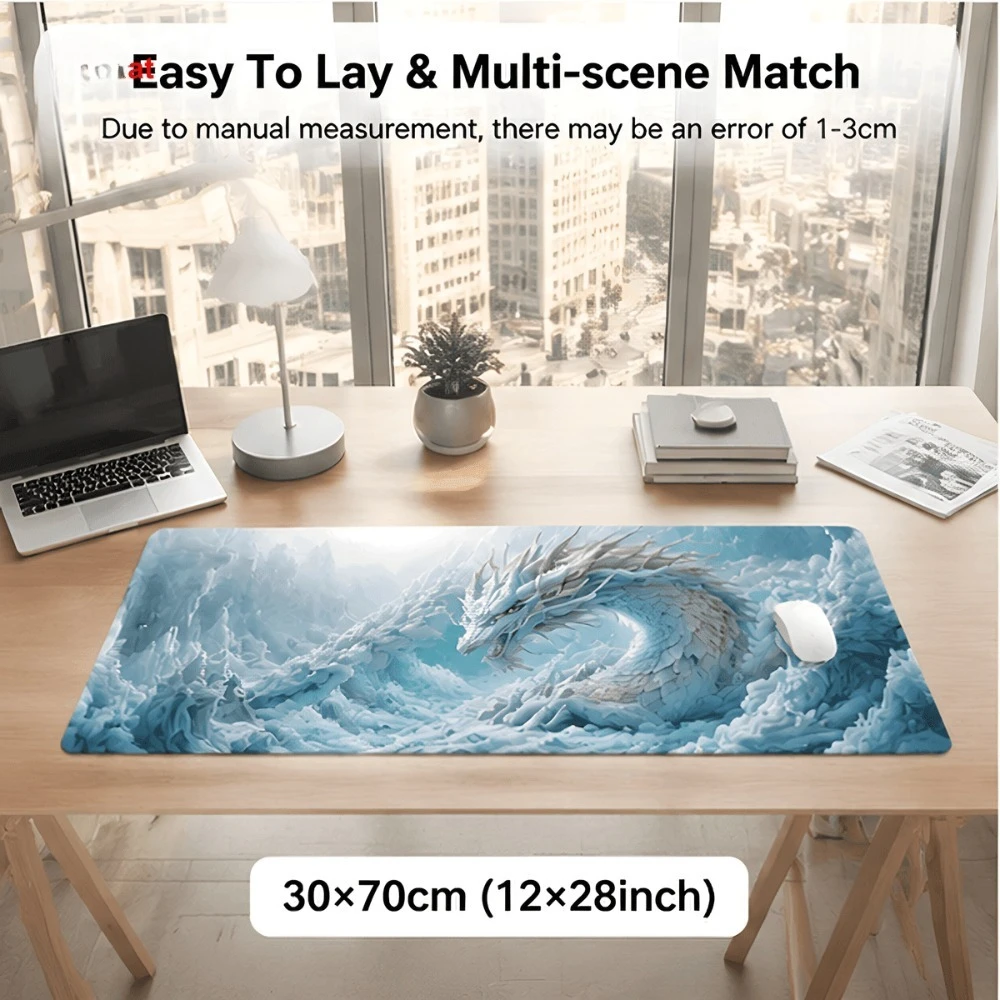 Original ice dragon printed simple table mat suitable for office workers, students and gamers alfombrillas para escritorio