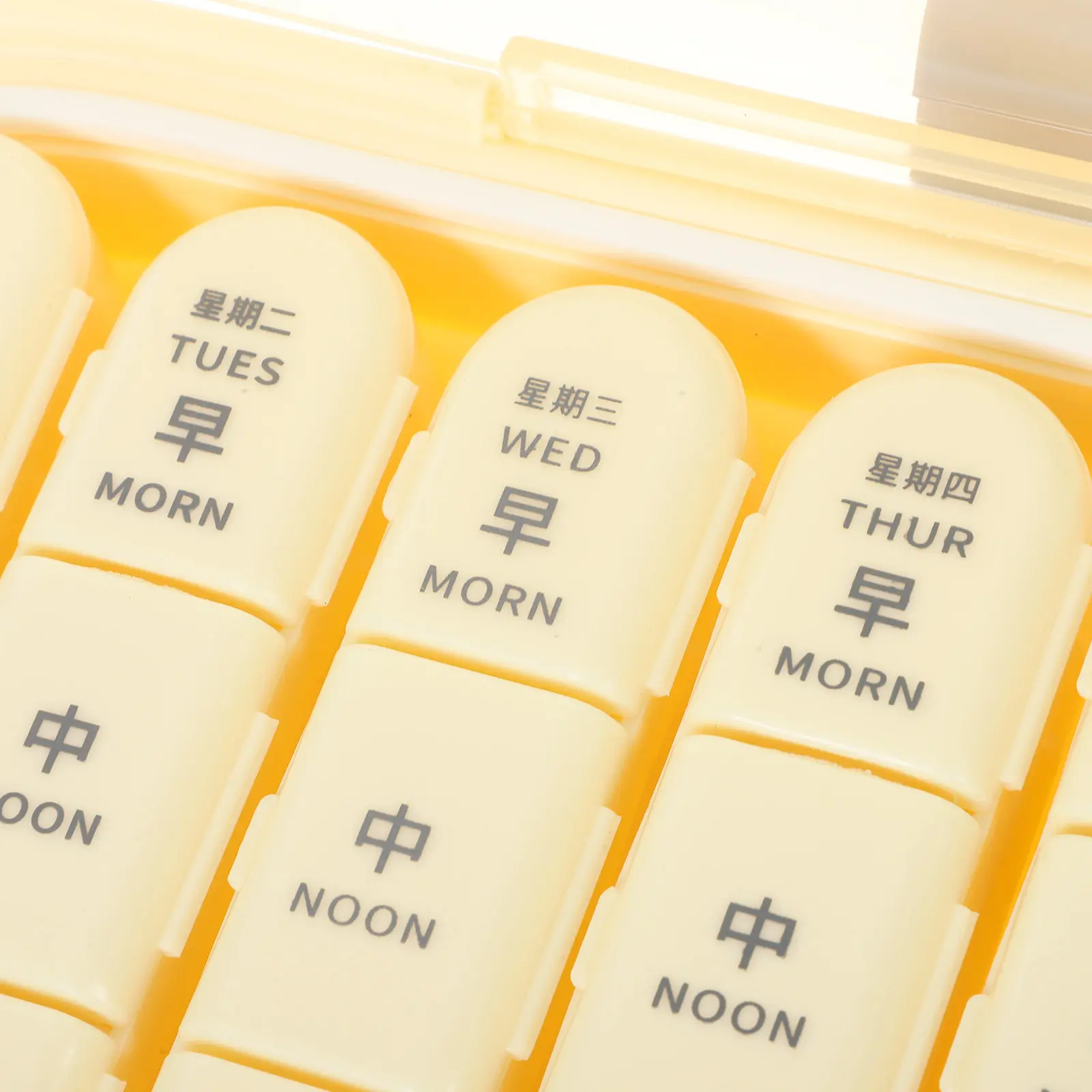 Daily Use Medicine Case Portable Pill Organizer Compact Stable Material Lightweight Storage Box for Pills
