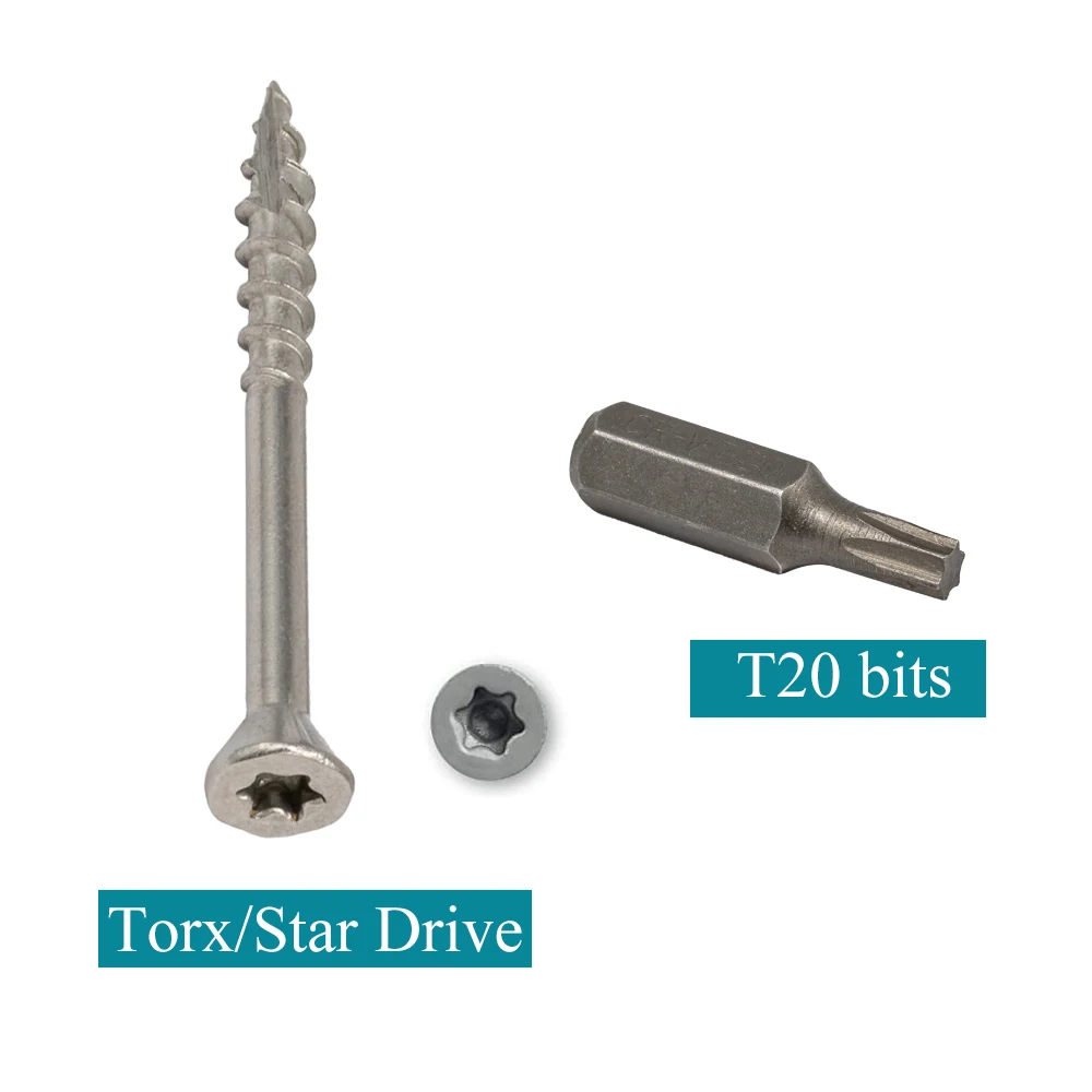 Wood Screws Torx Slot  316 Stainless Steel Drywall Screws Deck Screws Wood Hardware Mounting Accessories  Self Tapping Screws