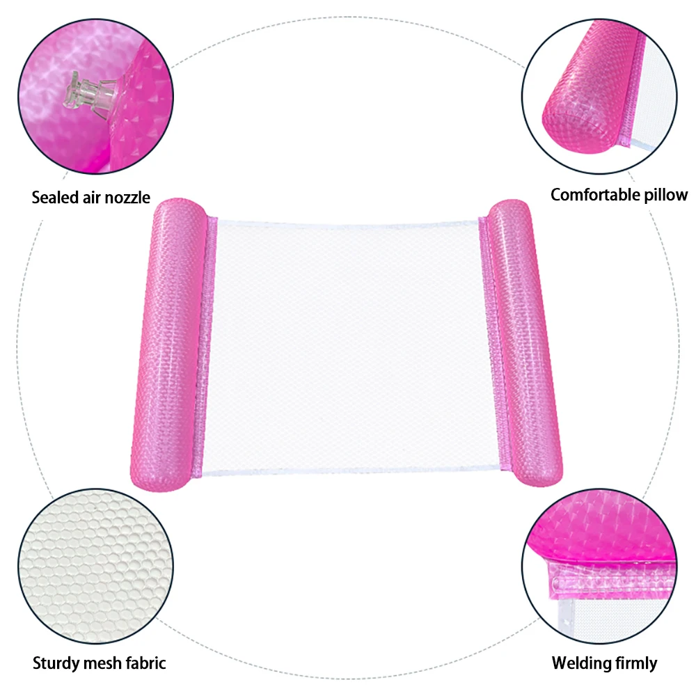 أرجوحة مائية قابلة للنفخ بأنبوبين، سرير عائم لحفلات حمام السباحة/الشاطئ/الحديقة المائية، مرتبة هوائية محمولة للبالغين سهلة الحمل #5