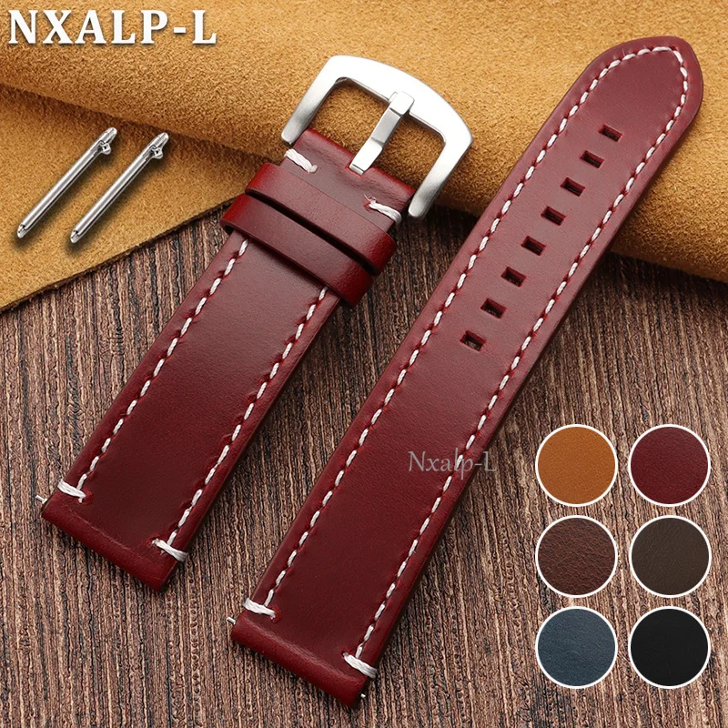 Leather Strap Quick Release - Bracelet de montre en cuir véritable