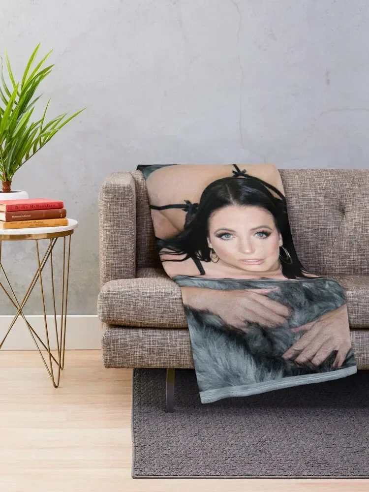 Angela White has a nice ass Throw Blanket Loose Sofa Throw Luxury Brand Thermals For Travel Blankets