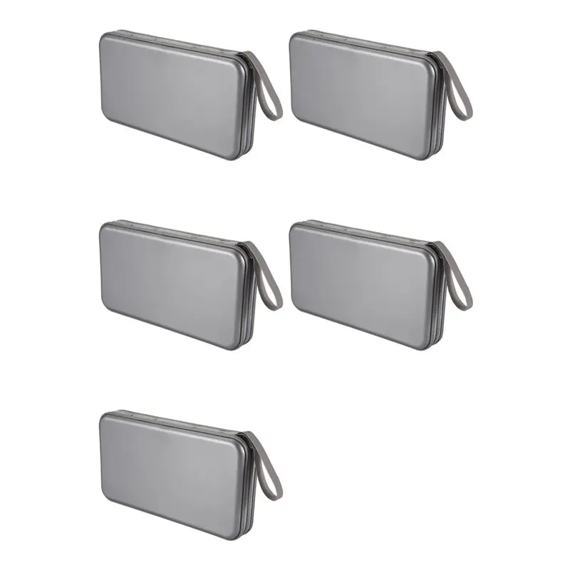 5X 80 Disc Album CD DVD Carry Cover Case Wallet Storage Holder Bag Hard Box - Silver