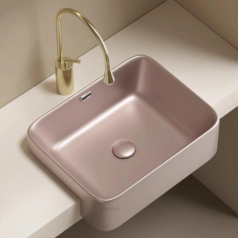 LTT semi-embedded square medieval semi-embedded bathroom face wash basin Taichung basin