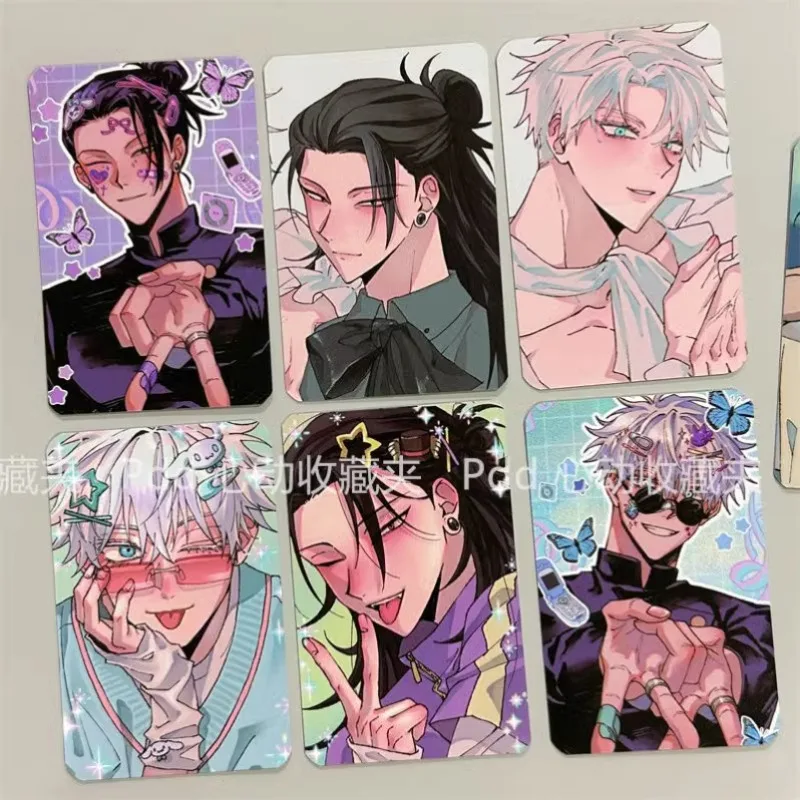 Jujutsu Kaisen Satoru Gojo Getou Suguru Fushiguro Megumi Colorful Cards Anime Peripherals Cute Cartoon Photos Kawaii Goods New