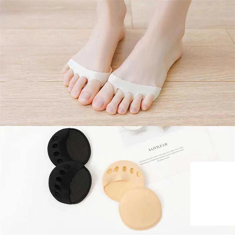 Women Forefoot Pads High Heels Half Insoles Five Toes Insole Foot Care Calluses Corns Relief Feet Pain Massaging Toe Pad