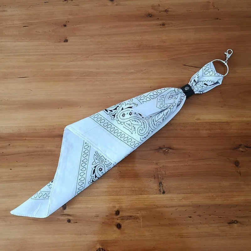 Kleines quadratisches Halstuch-Haarband, vielseitige Hip-Hop-Hosenkette, trendiges Streetdance-Accessoire, industrieller Stil, Taillenkette zum Umhängen – Detail 6