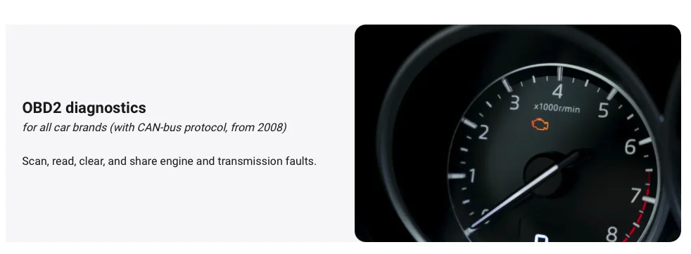 OBDELEVEN 3 Offizielles Diagnose- und Fehlerlöse-Tool OBDeleven V3 Nextgen für V-W /Audi/Seat/Skoda/Ford (US) – Detail 1