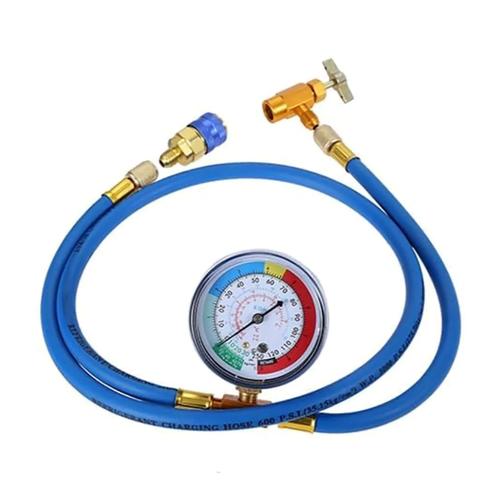 R134A Recharge Measuring Hose Can Tap Gauge Refrigerant Charging Pipe Air Conditioning Pipes and Connectors