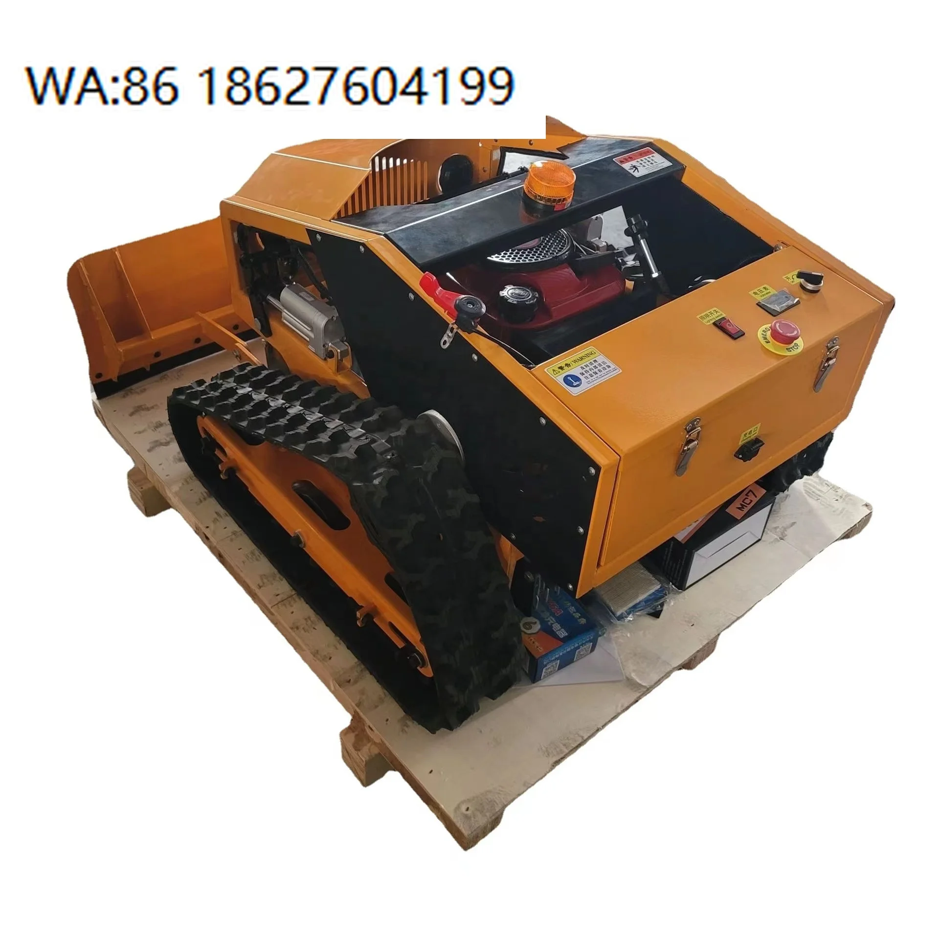 CE Approved Walking Robot Lawn Mower Rubber Crawler Blade Cutting Type Agriculture 196cc DIY Grass Box Borderless Auto Mowing
