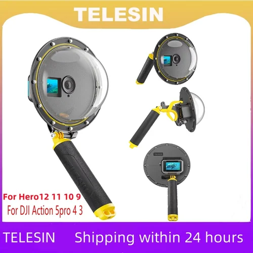 Imagen 1 del producto TELESIN puerto de buceo para DJI Action 5 Pro 4 3 para Gopro Hero 12 11 10 9 accesorios carcasa impermeable equipo de buceo