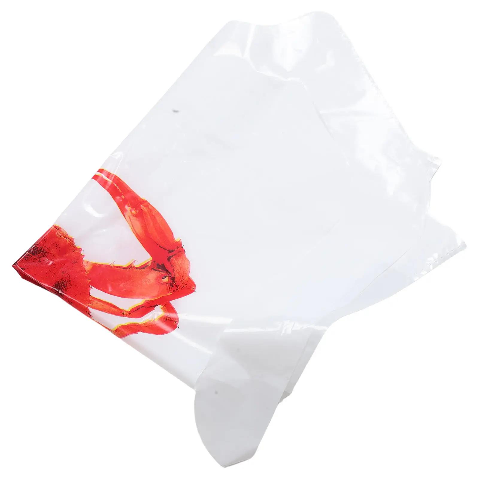 

100 шт. одноразовых фартуков с милым принтом крабов для приготовления пищи, рисования, фестивалей морепродуктов, водонепроницаемые фартуши для взрослых, для приготовления лобстеров