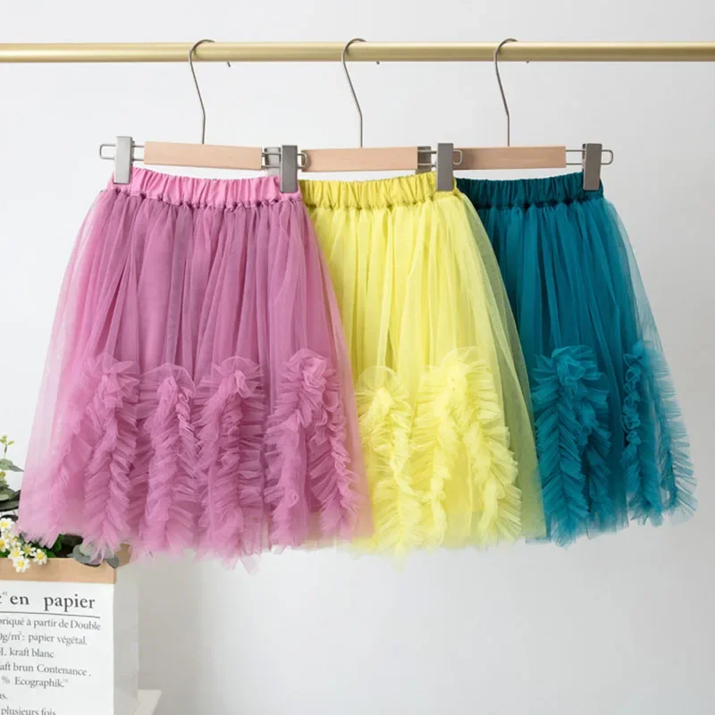 Teen Girls Skirts Embroidery Kids Sequin Skirt for Girls 2026 Summer Dance Long Skirt Princess Skirt Elastic Waist Child Clothes