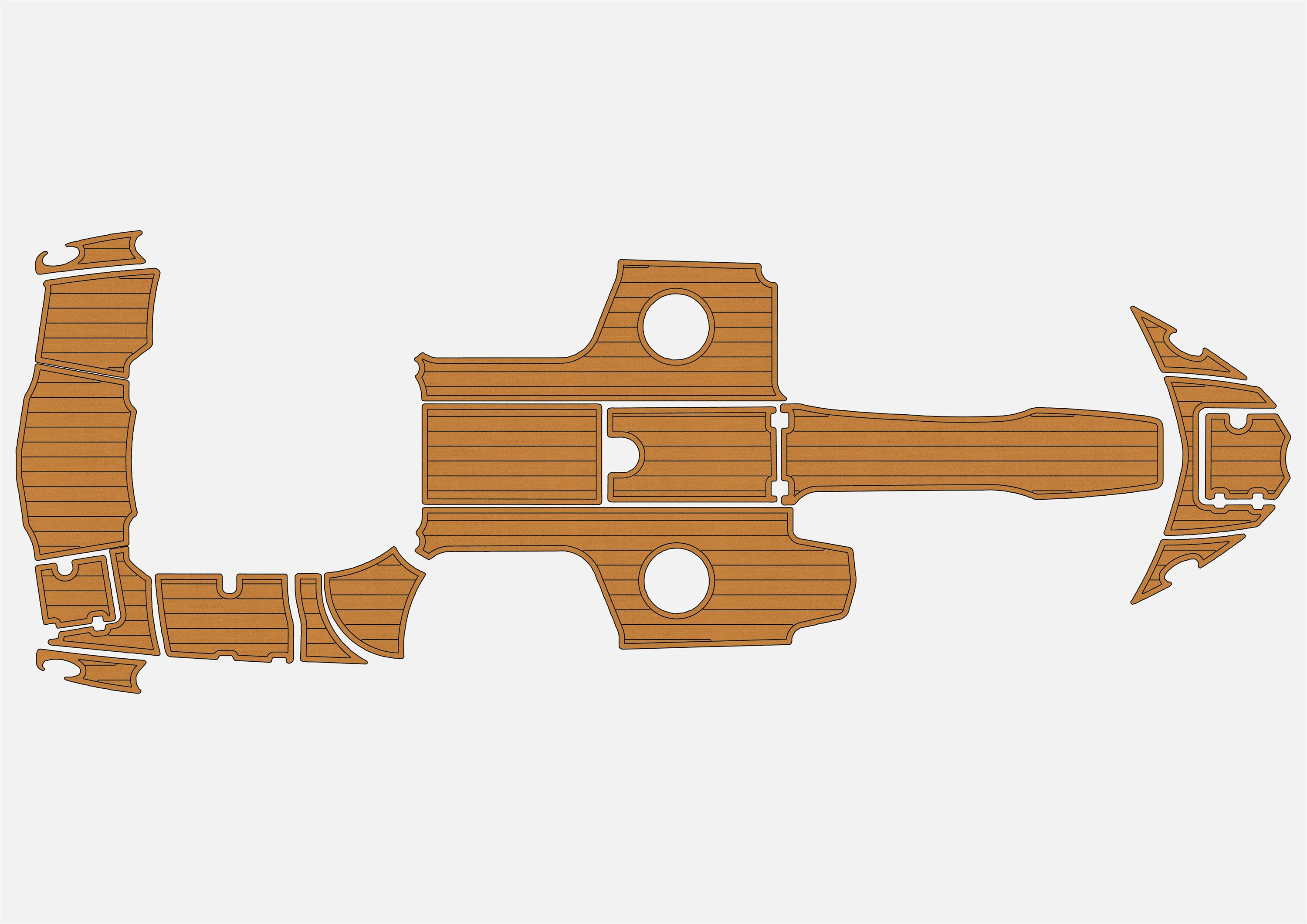 

2011-2015 Chaparral 246 SSI 1/4" 6mm EVA foam Non-Slip PVC Teak Decking marine Mat seadek aqua carpet Marine Floor