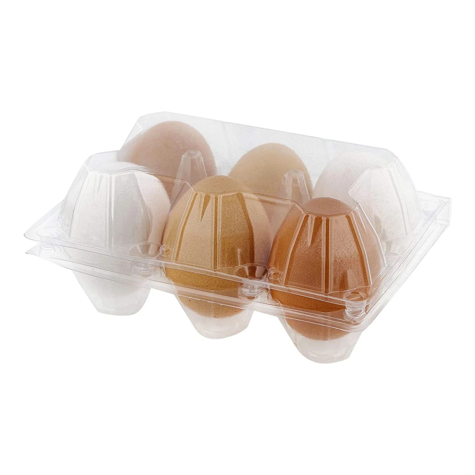 36Pcs Egg Cartons Clear Plastic Egg Holder Storage Container Egg Tray for Family Pasture,Refrigerator Storage,6 Grids