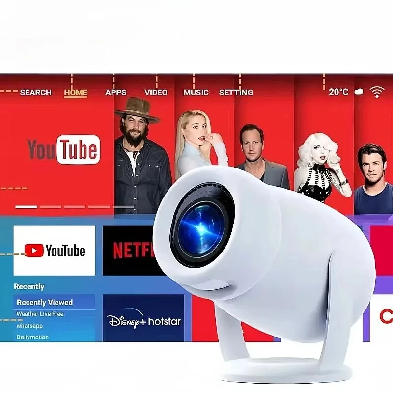 

Youpin HD Mini Projector 4K Wifi6 Android 12 300 ANSI Dual Home BT5.0 1280*720P Portable Cinema Video Movie Player Home Theater