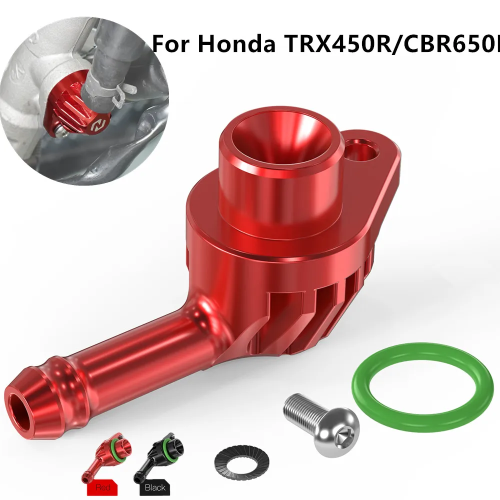 Rear Brake Master Cylinder Connector Joint with Leakproof O-ring For Honda TRX450R 2004-2014 CBR650R 2019-2023 VFR750R 1990-1997