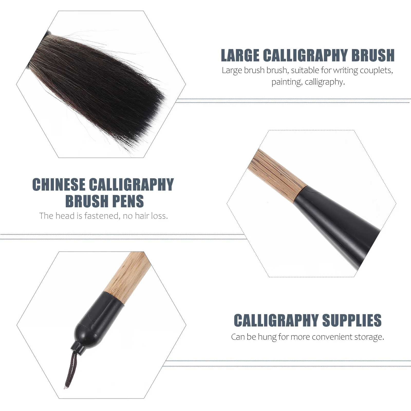 قلم فرشاة الخط الصيني كبير الحجم للكتابة السلسة محمول ومتين للرسم والطلاب المحترفين #3