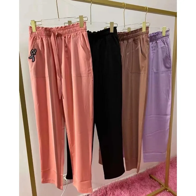 customized Latin dance outfit lightweight drawstring elastic band sports pants comfortable for daily dance practice