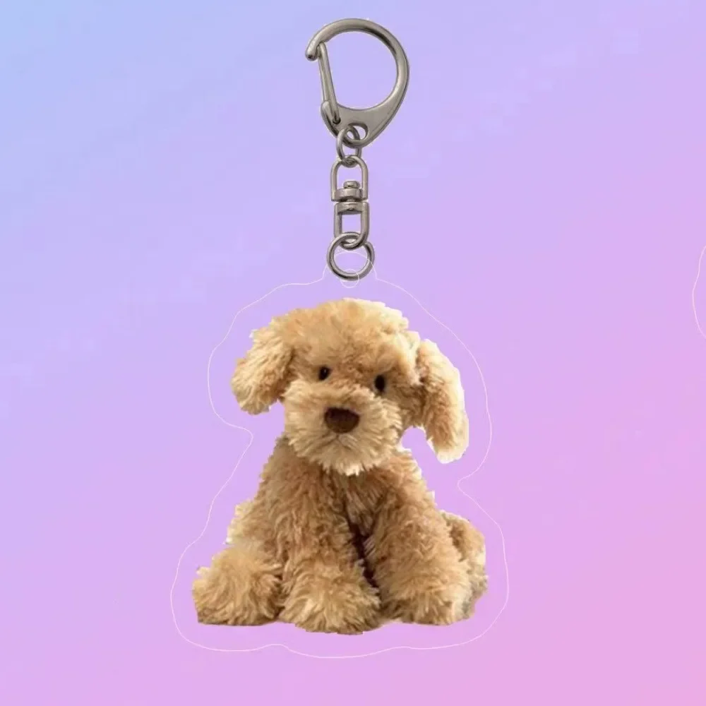 Lover Gift White Animal Teddy Dog Golden Retriever Dog Keychain Pet Keychain Dog Pendant Pets Keyring Bag Key Decoration