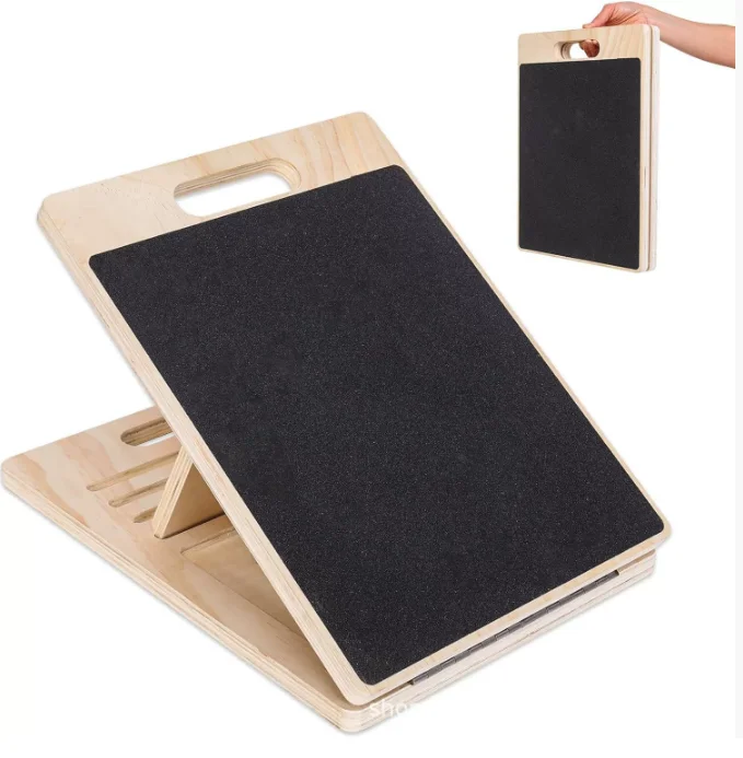

Adjustable Wooden Wobble Board for Home Use Squat Wedge Block for Calf Stretching and Foot Massager for Pain Relief Twist Board