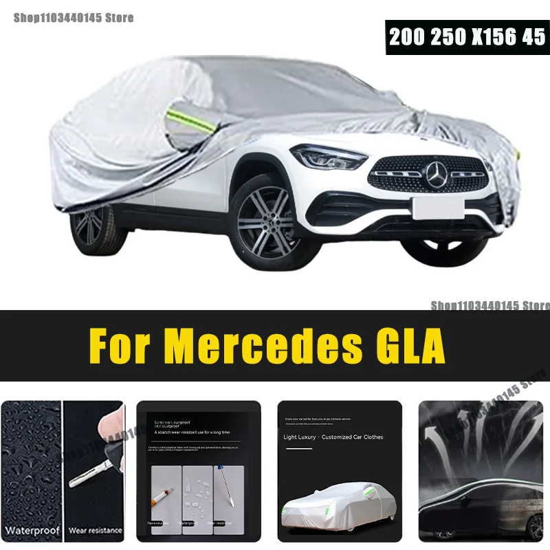 

Full Car Covers Outdoor Sun UV Protection Dust Rain Snow Oxford cover Protective For Mercedes GLA Accessories car umbrella