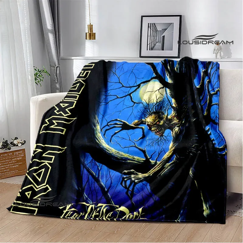 3D Rock band I-Iron-M-Maiden Printed blanket Warm blankets Flannel Soft and comfortable blanket bed linings Birthday Gift