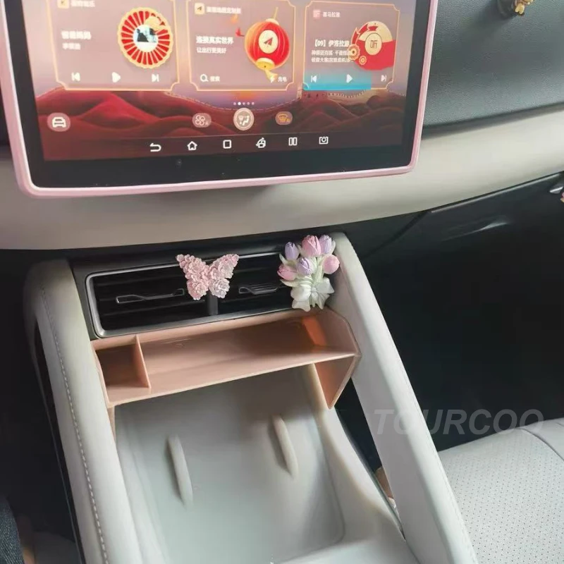 For BYD Yuan UP EV 2024 Storage Box under the Center Console Screen Interior Modified Accessories