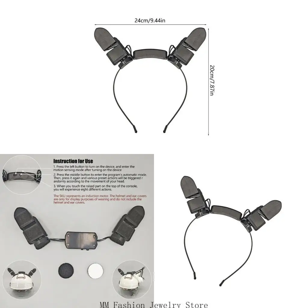 

Interactive Light Up Flashing Ear Headgear Build In Battery Headdress Hairband For Cosmetics And Celebrations D0UB