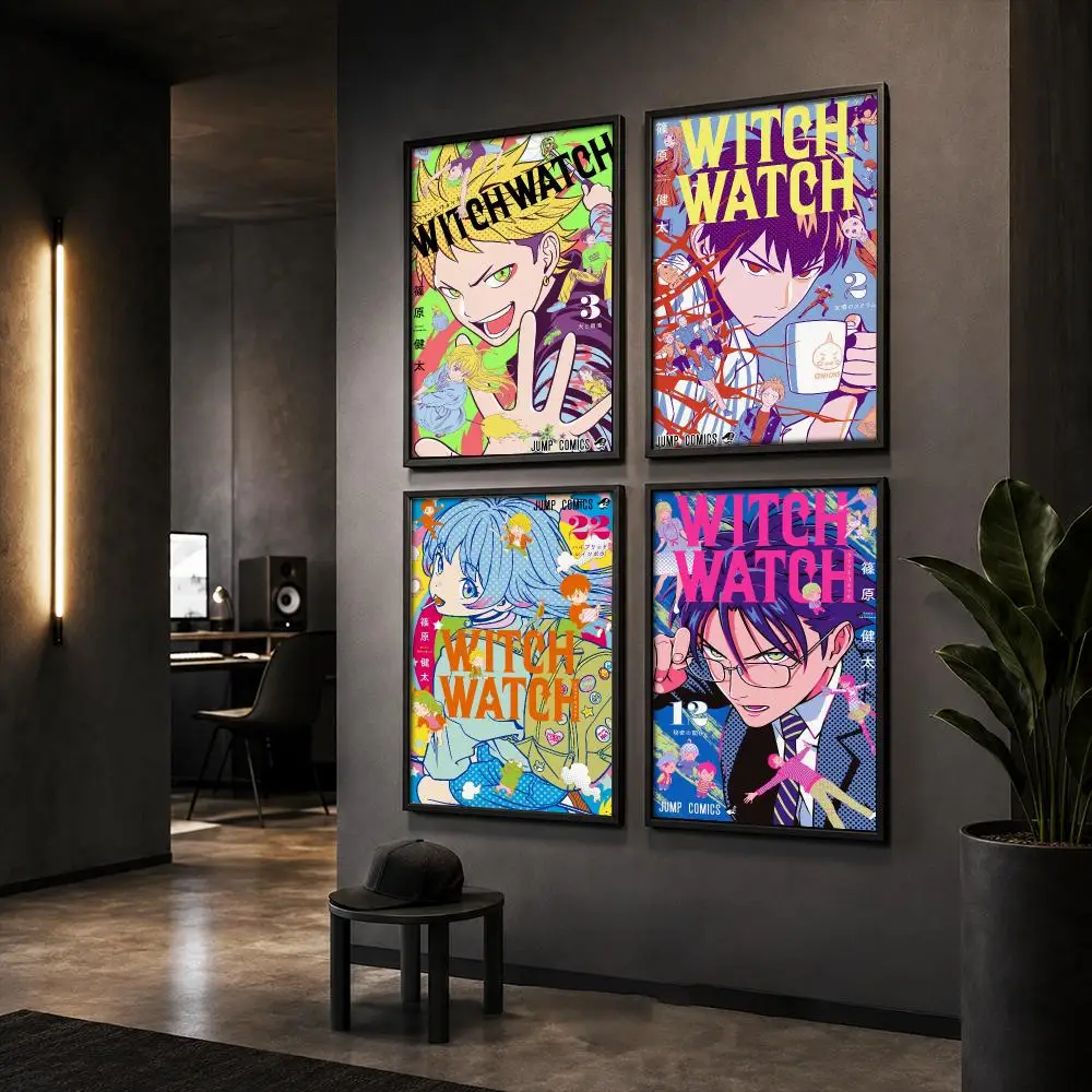 Witch W-Watch Cartoon Poster HD Home Wall Stickers House Hallway Living Room Bedroom Bar Office Decor Art Prints