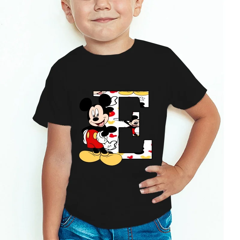 Disney Mickey Mouse 26, английские нашивки с алфавитом A B C D E для одежды, наклейки с теплопередачей, железные наклейки для женской футболки