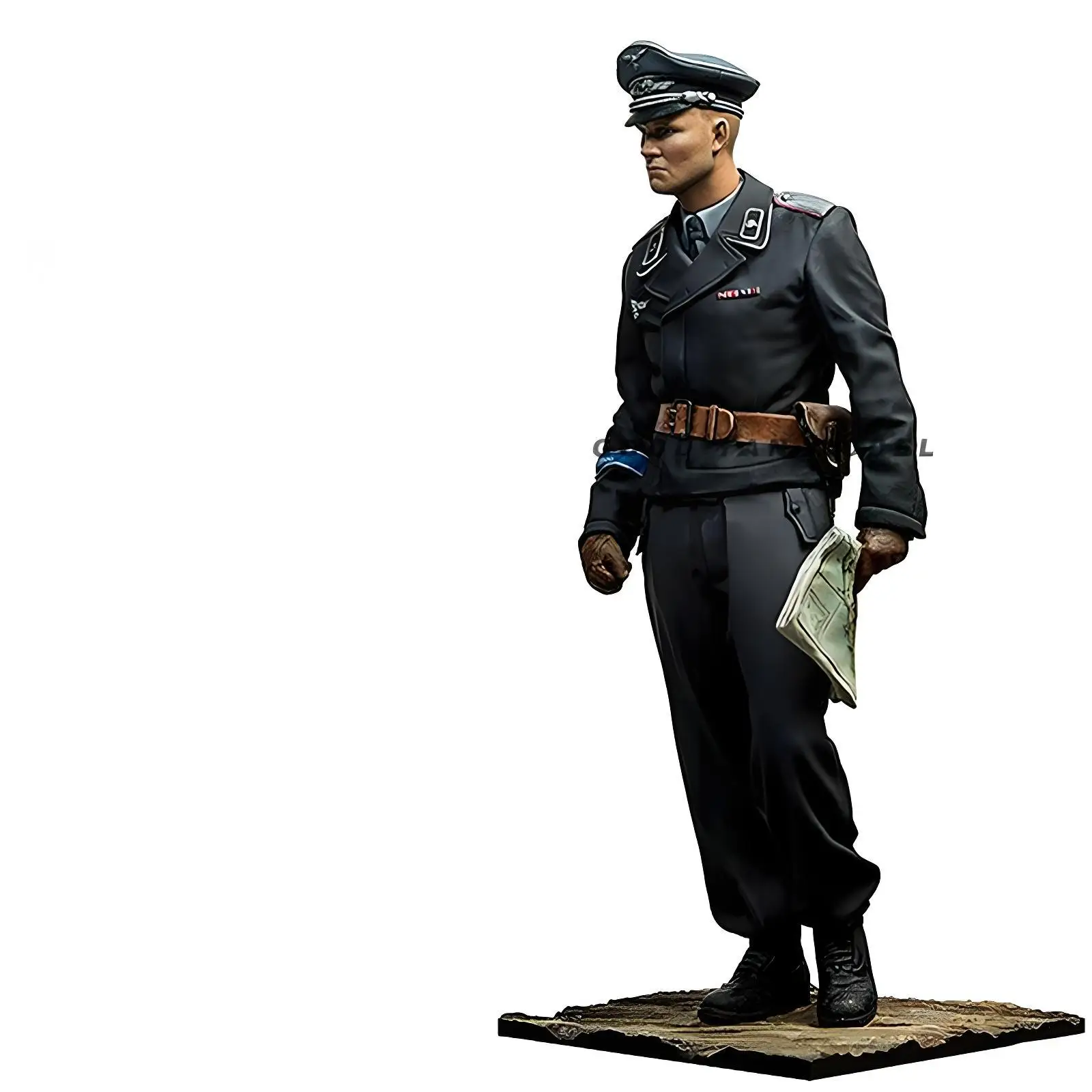 Figura de resina de soldado de campo de batalla europeo de la Segunda Guerra Mundial, molde blanco de resina de soldado, modelo de resina tipo GK sin montar y unpai, 1/16