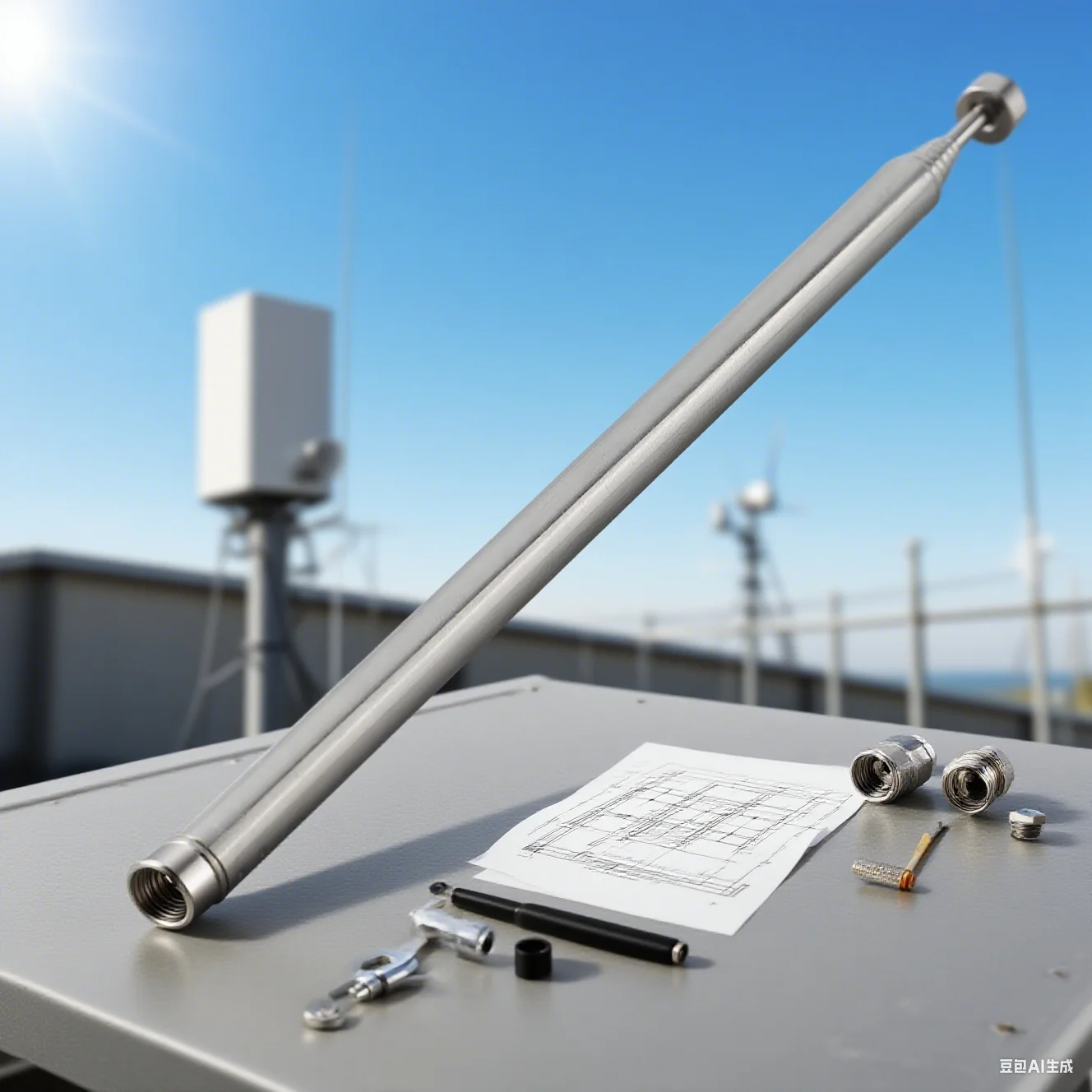 164mm Long 7-section Full Frequency Telescopic Antenna 770mm/762mm/630mm For SMA Interface Rod Antenna