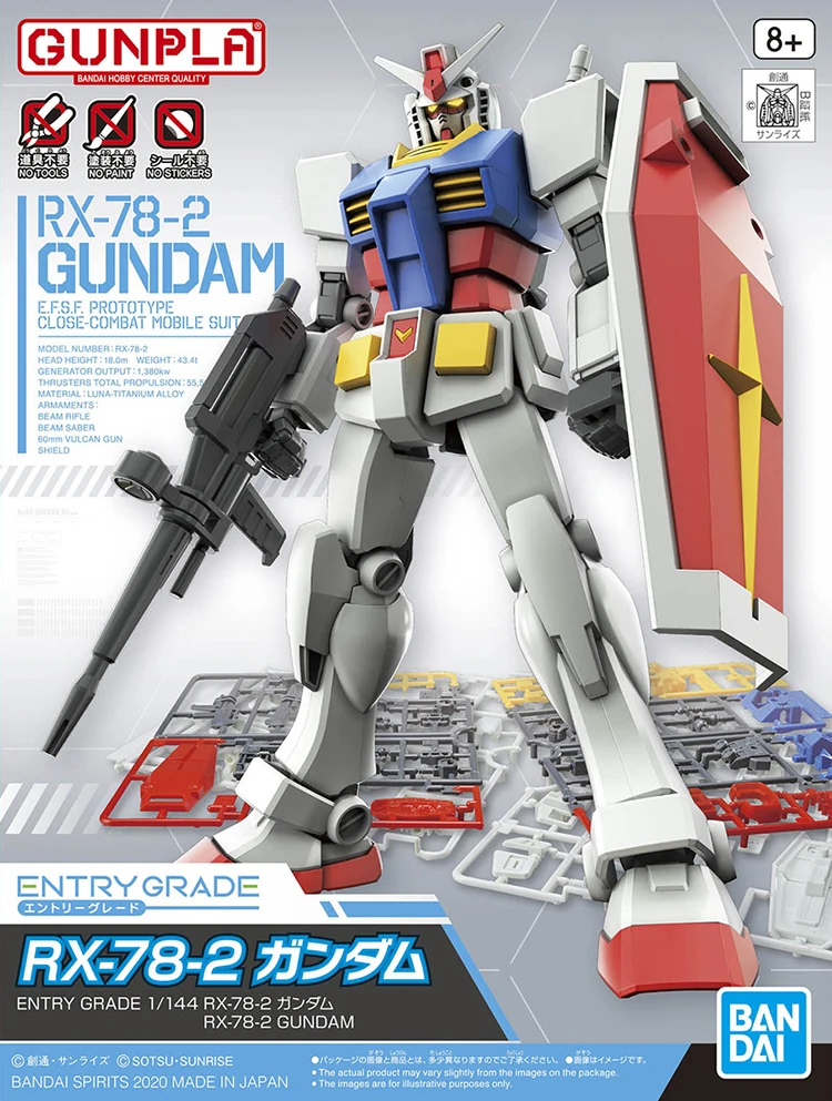 Оригинальная собранная модель Bandai Gundam EG, фигурка 1/144 EG RX-78-2 Strike XXXG-01W, стандартная модель Wing Gundam, театральная версия