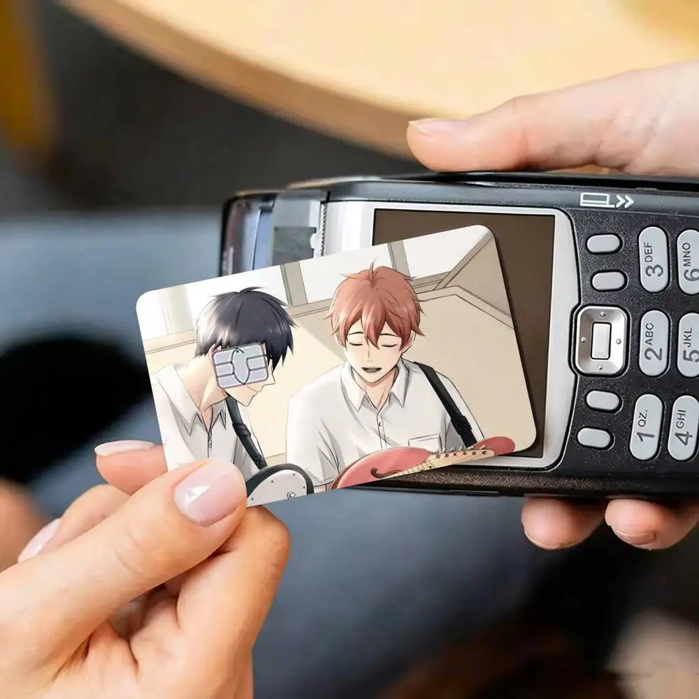 Given BL Anime Ritsuka Mafuyu Sato  Credit Card HD Stickers Small Chip Waterproof Sticker Game Card Decal Gift