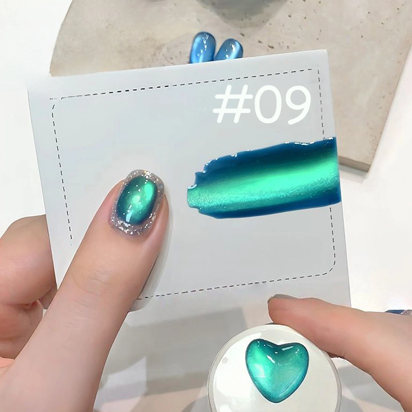 1 pièces WS automne glace Transparent violet vert bleu perles de verre oeil de chat Gel vernis à ongles populaire Super paillettes perle de verre Nail Art