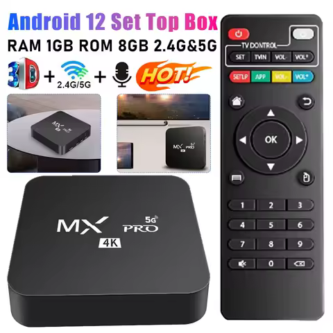 Android 12 Set Top Box RK3228A Quad Core 2.4G&amp;5G Dual WiF Smart TV Box 4K HD TV Media Player RAM 1GB ROM 8GB