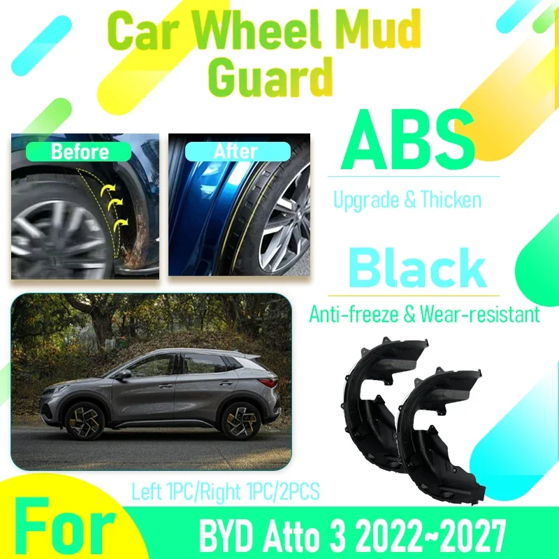 

Car Mudguards For BYD Atto 3 Yuan Plus 2022~2027 Antifreeze Mud Fenders Flare Mudflaps Left Right Exterior Part Auto Accessories