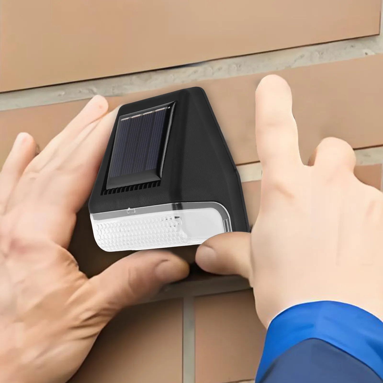 Solar LED Wall Lamp IP65 Waterproof Outdoor Garden Light for Fence Porch Pathway – Warm White, Solar Powered