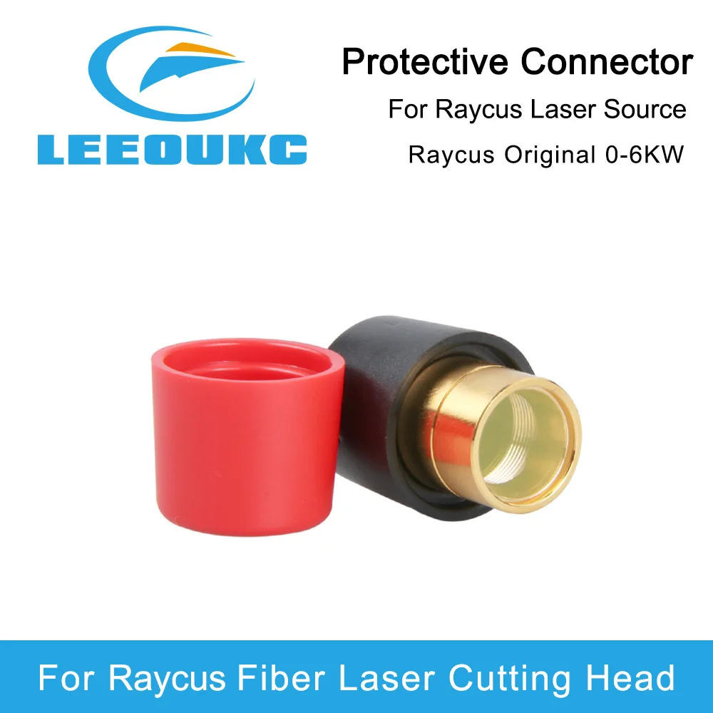 LEEOUKC Raycus 0-6KW Output Connector Protective Lens Group QBH for Raycus Fiber Laser Source 0-6KW Fiber Laser Cutting