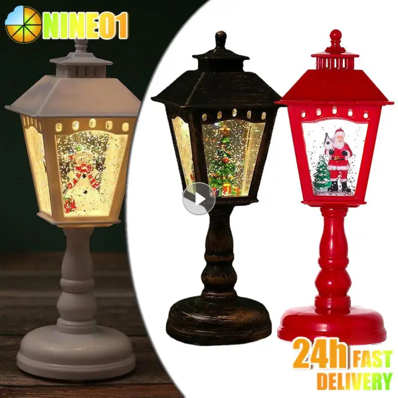 Christmas Santa Lantern Wind Lights Merry Christmas Decoration For Home Xmas 2023 Christmas Ornament Natal Navidad New Year 2024